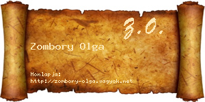 Zombory Olga névjegykártya