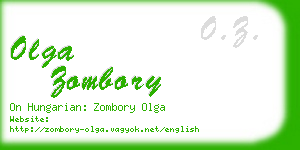 olga zombory business card